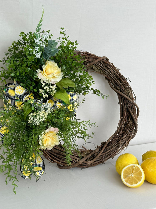 Yellow Floral Wreath for Ramadan Decor