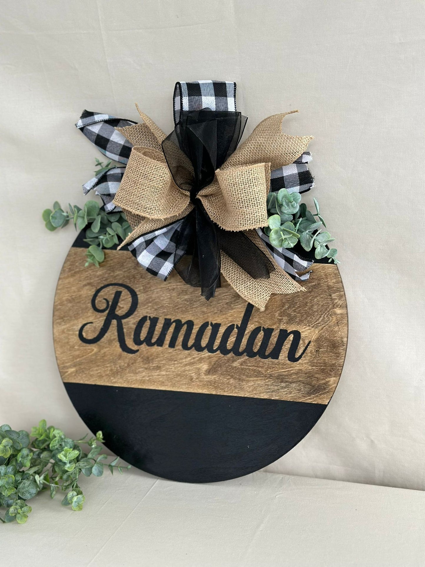 Ramadan Round Sign, Ramadan Decor, Ramadan Door Sign