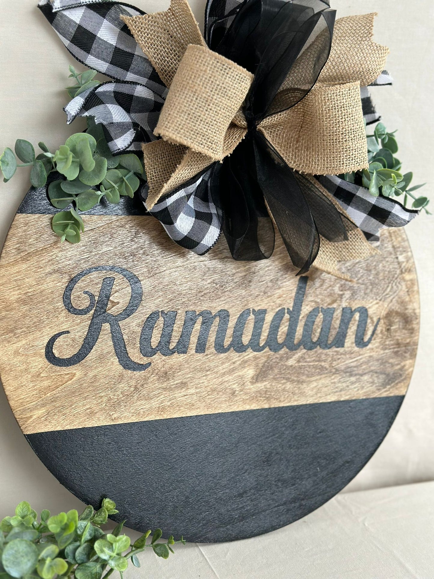 Ramadan Round Sign, Ramadan Decor, Ramadan Door Sign