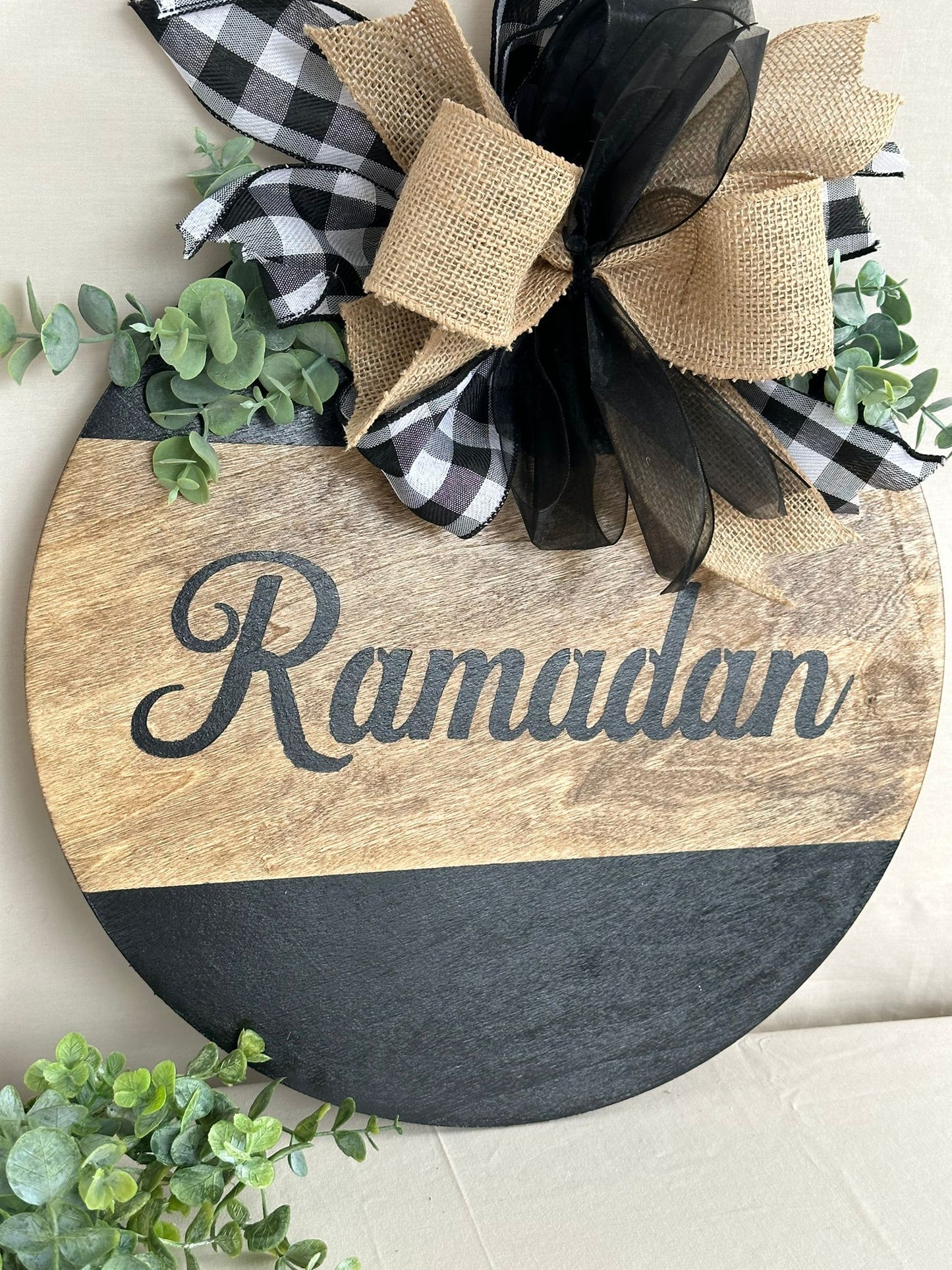 Ramadan Round Sign, Ramadan Decor, Ramadan Door Sign